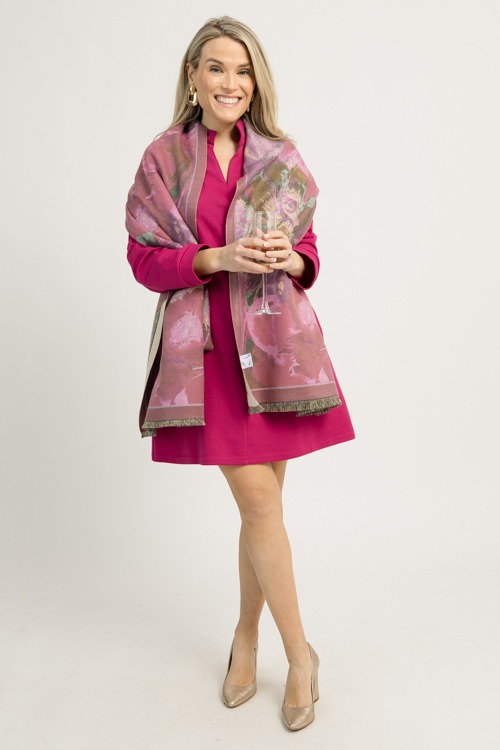 Floral Garden Scarf, Fuchsia Green - 1209-101.jpg