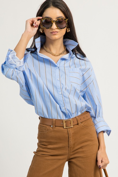 Striped Oxford Shirt, Light Blue - 1209-137.jpg