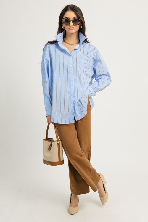 Striped Oxford Shirt, Light Blue - 1209-138.jpg