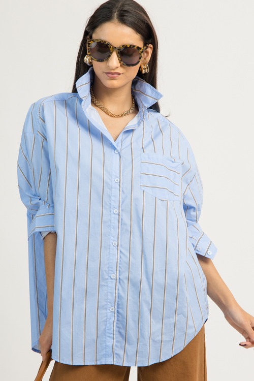 Striped Oxford Shirt, Light Blue - 1209-139.jpg