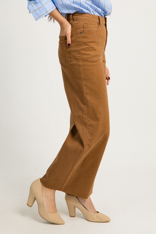 Raw Hem Wide Leg Pants, Coffee - 1209-147.jpg