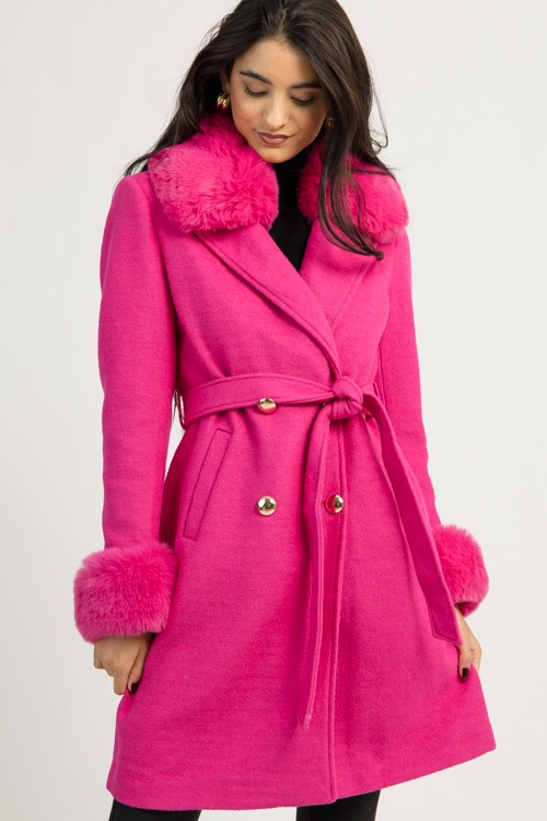Elle Fur Collar Coat, Hot Pink - 1209-17.jpg