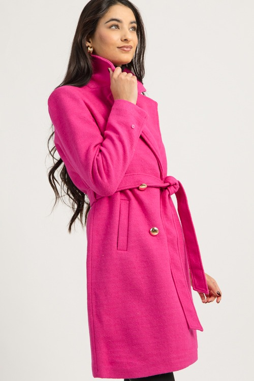 Elle Fur Collar Coat, Hot Pink - 1209-22.jpg