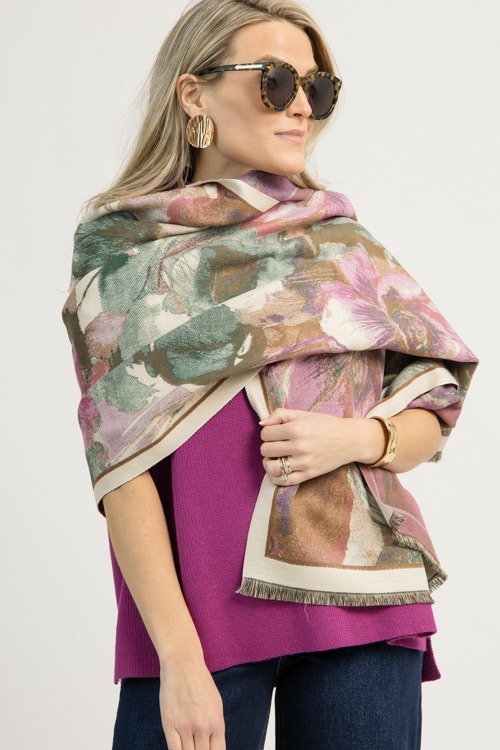 Floral Garden Scarf, Fuchsia Green - 1209-44.jpg