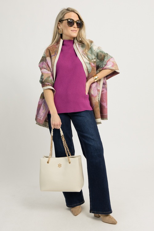 Floral Garden Scarf, Fuchsia Green - 1209-46.jpg