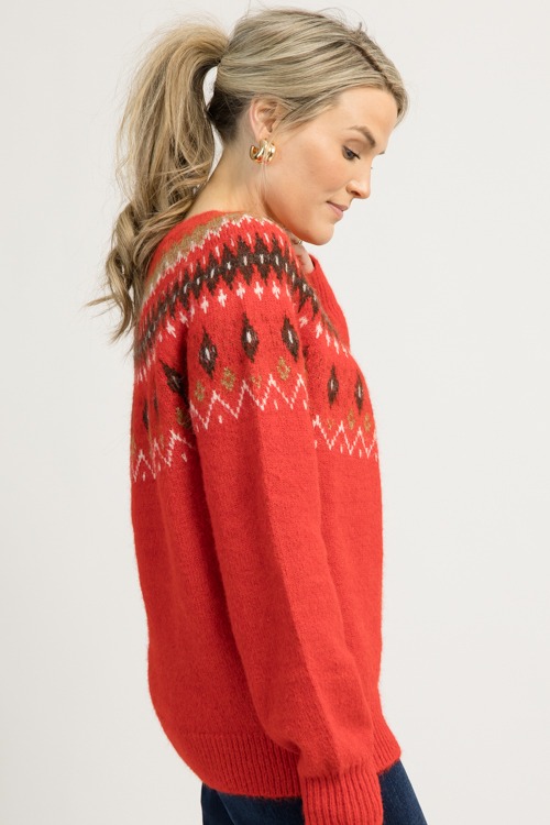Cozy Fair Isle Sweater, Red - 1209-68.jpg