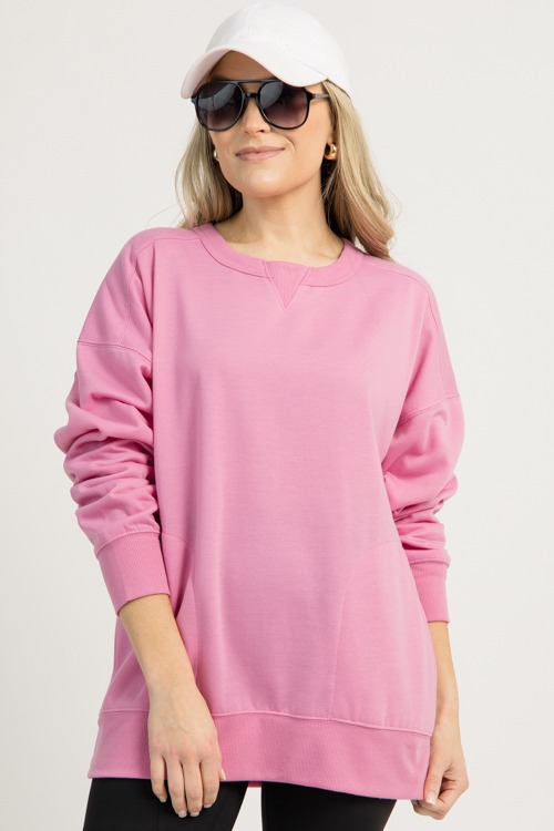 Side Pocket Sweatshirt, Pink - 1209-94.jpg