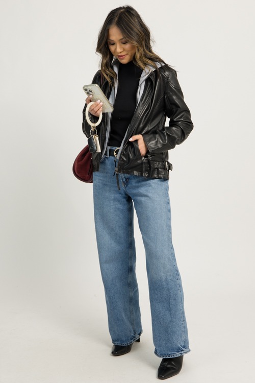 Hooded Leather Jacket, Black - 1210-10.jpg