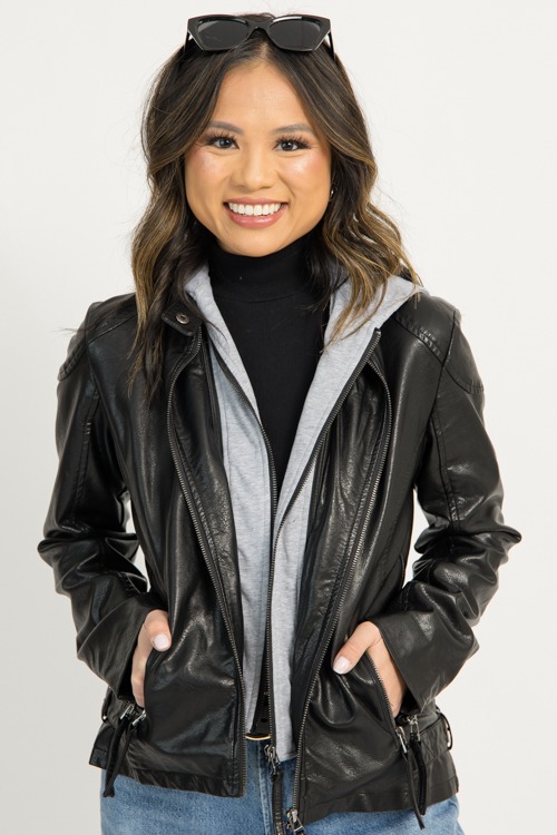 Hooded Leather Jacket, Black - 1210-11.jpg