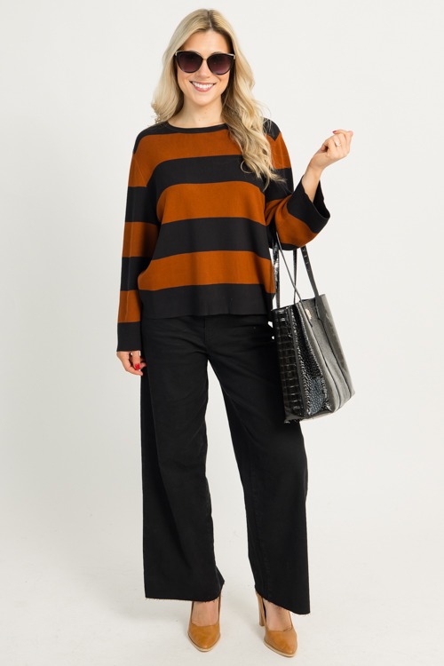 Blake Stripe Sweater, Black/Brown - 1210-116.jpg