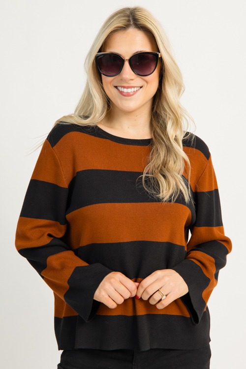 Blake Stripe Sweater, Black/Brown - 1210-117.jpg