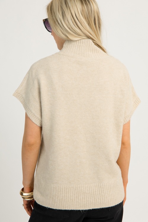 Short Sleeve Mock Sweater, Oatmeal - 1210-49h.jpg