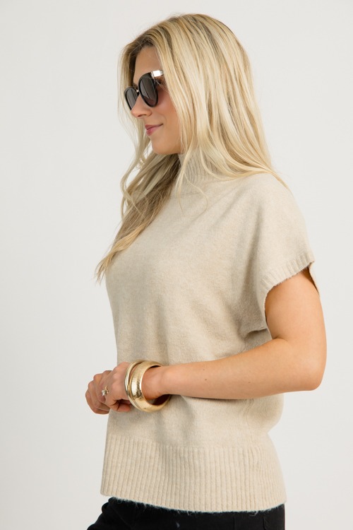 Short Sleeve Mock Sweater, Oatmeal - 1210-53.jpg