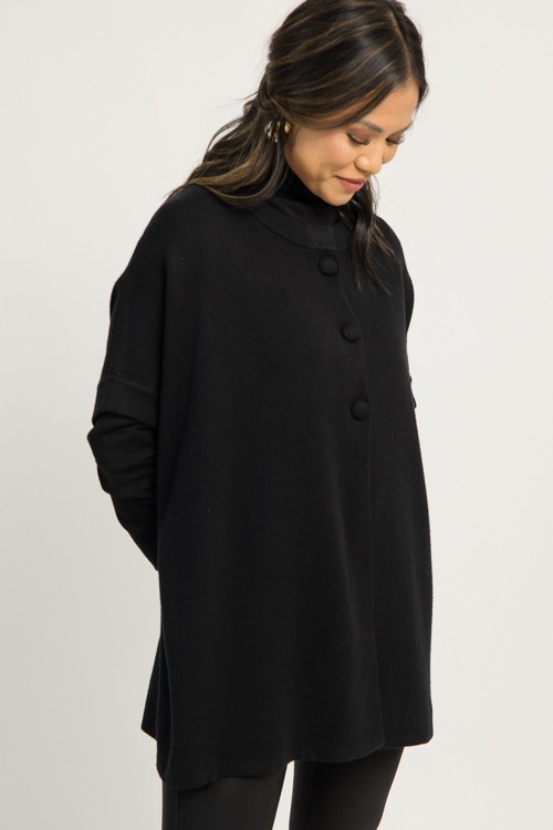 Open Front Button Sweater, Black - 1210-56h.jpg