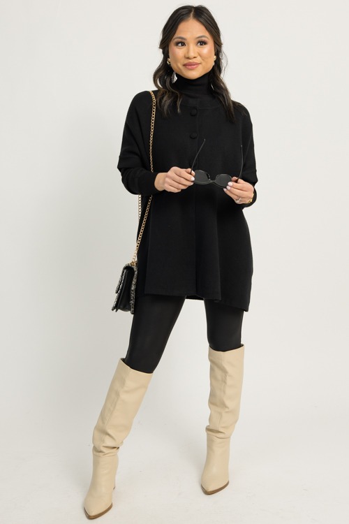 Open Front Button Sweater, Black - 1210-57.jpg