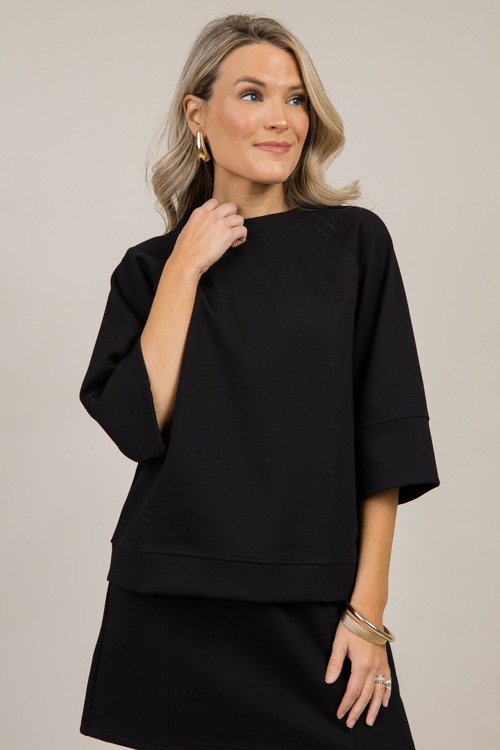 Scuba Half Sleeve Top, Black - 1210-6.jpg