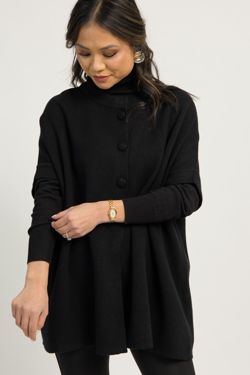 Open Front Button Sweater, Black - 1210-62.jpg