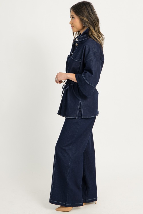 Tie Waist Denim Pants Set - 1210-78.jpg