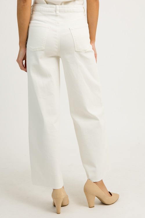 Raw Hem Wide Leg Pants, White - 1211-107.jpg