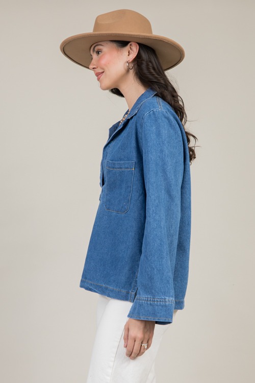 Split Neck Denim Tunic - 1211-128.jpg