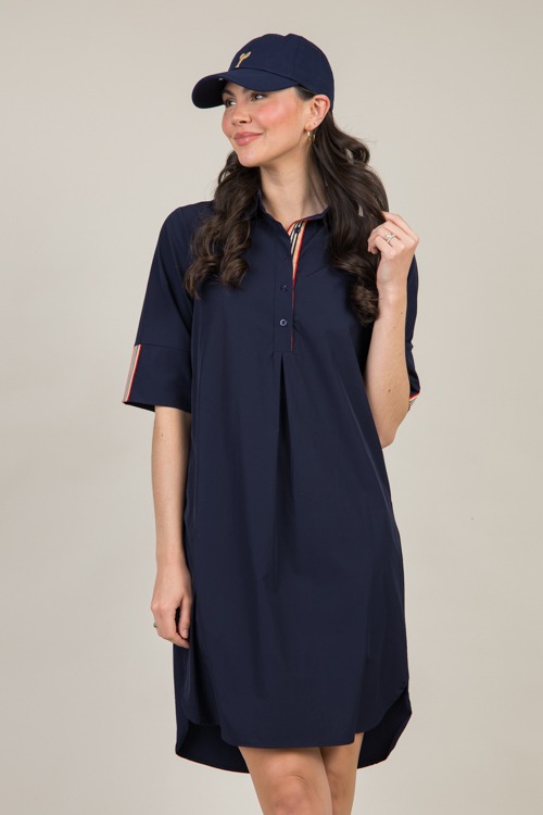 Stripe Accent Shirt Dress, Navy - 1211-25.jpg