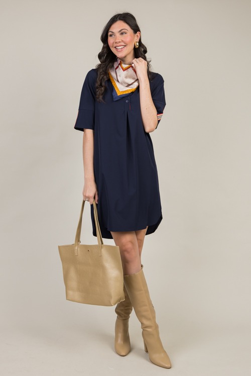 Stripe Accent Shirt Dress, Navy - 1211-26.jpg