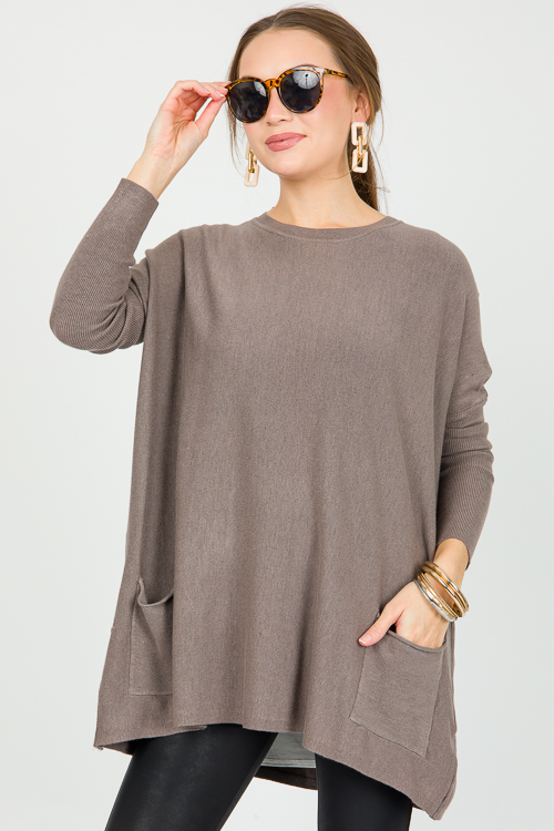 Tea n clearance rose pocket sweater