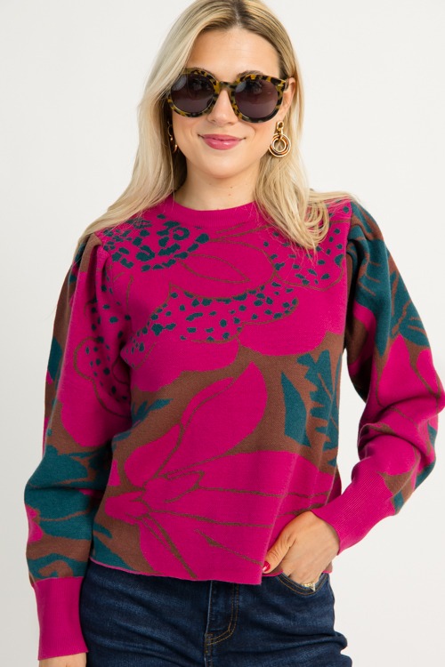 Zinnia Floral Sweater, Magenta - 1211-73p.jpg