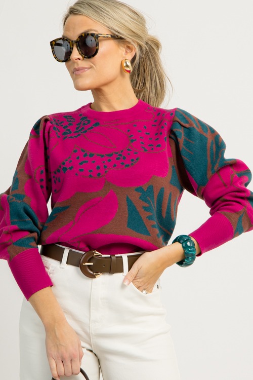 Zinnia Floral Sweater, Magenta - 1211-88.jpg