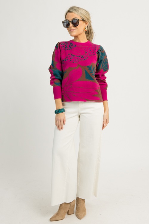 Zinnia Floral Sweater, Magenta - 1211-89.jpg