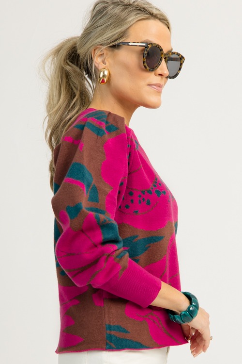 Zinnia Floral Sweater, Magenta - 1211-90.jpg
