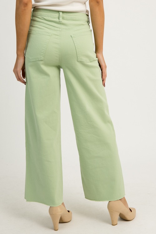 Raw Hem Wide Leg Pants, Mint Sage - 1211-95.jpg