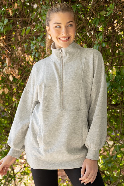 Half Zip Tunic, H. Gray - 1212-130p.jpg