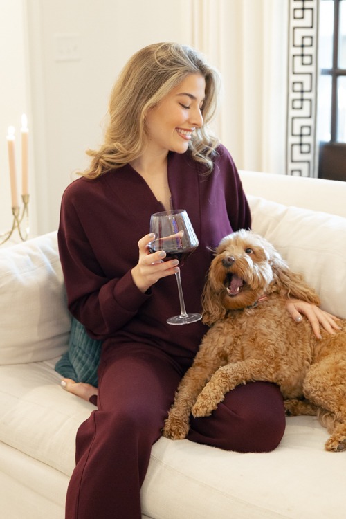 Modal Full Length Pants, Dark Cherry - 1212-15.jpg