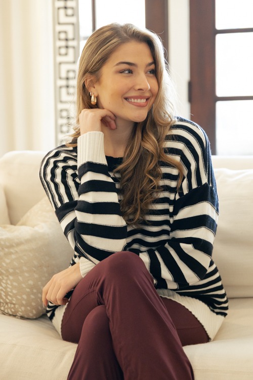 Stripe Center Seam Sweater, Black - 1212-158h.jpg