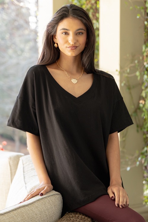 Easy V-Neck Tee, Black - 1212-186p.jpg
