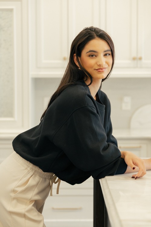 Banded Sweatshirt, Black - 1212-213p.jpg