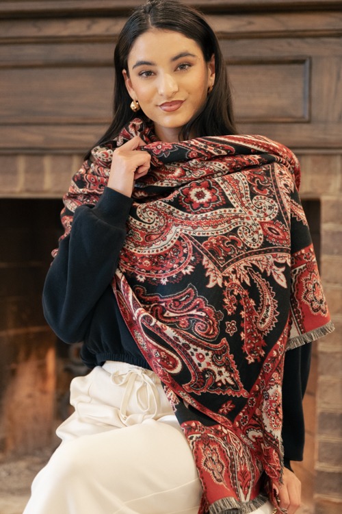 Paisley Tapestry Scarf, Black - 1212-227h.jpg