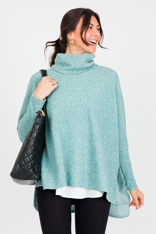 Oversize Thermal Tunic, Green