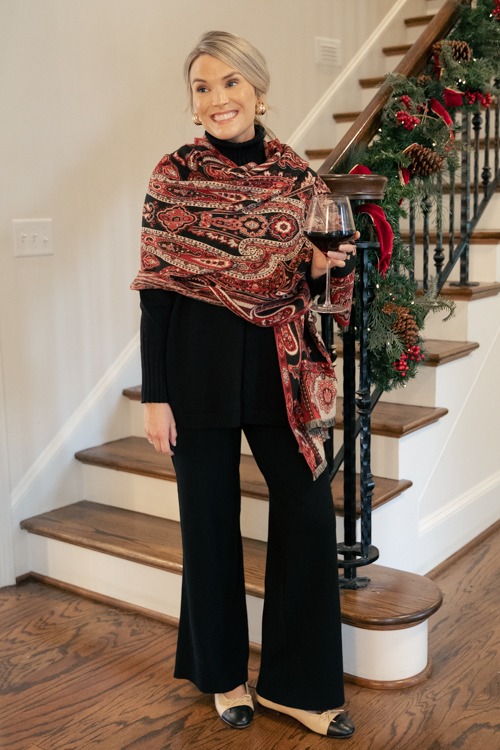 Paisley Tapestry Scarf, Black - 1212-274.jpg
