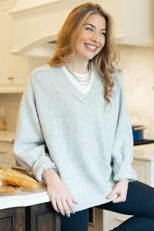 Jana V-Neck Sweater, H. Grey - 1212-34.jpg