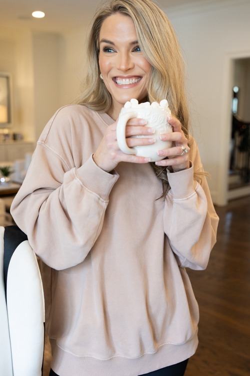 Simple Sweatshirt, Dark Taupe - 1212-43.jpg