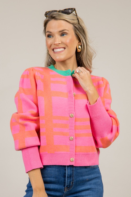 Bright Side Cardigan, Pink