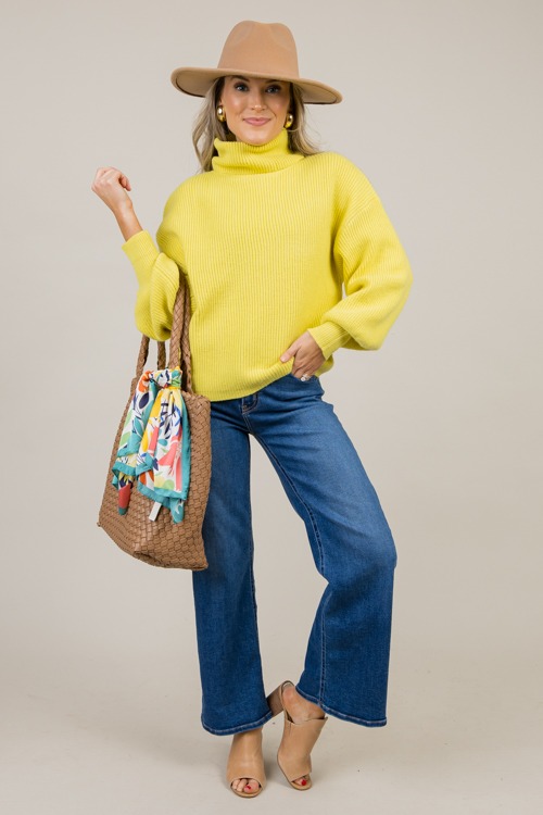 Ludy Turtleneck Sweater, Lemon