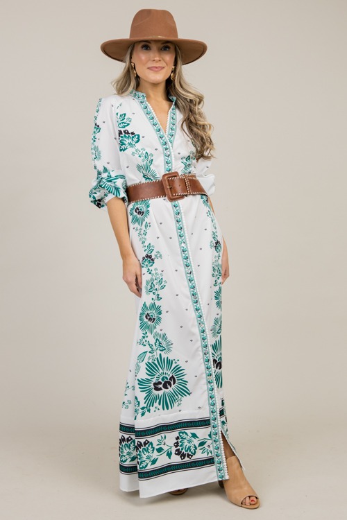 Morgan Printed Maxi, Green