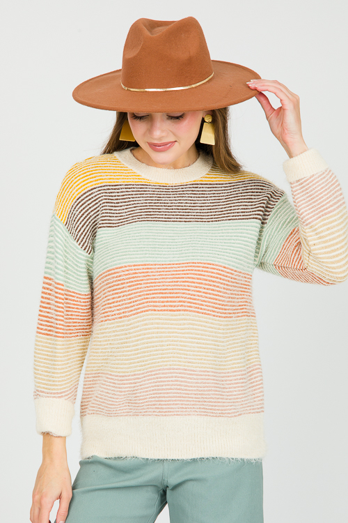 Eyelash Multi Stripe Sweater