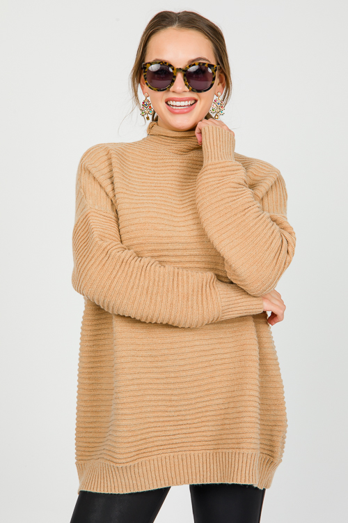 Raya Rib Sweater, Camel