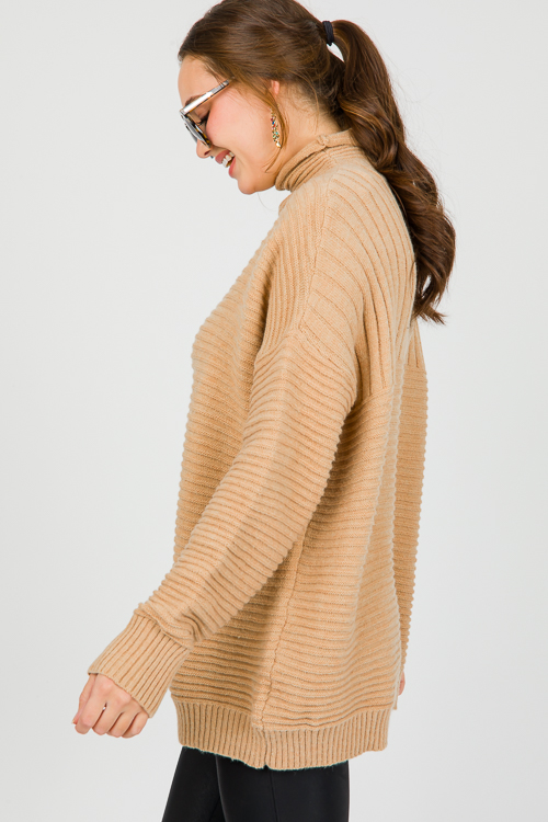 Raya Rib Sweater, Camel