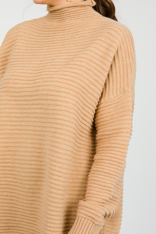 Raya Rib Sweater, Camel