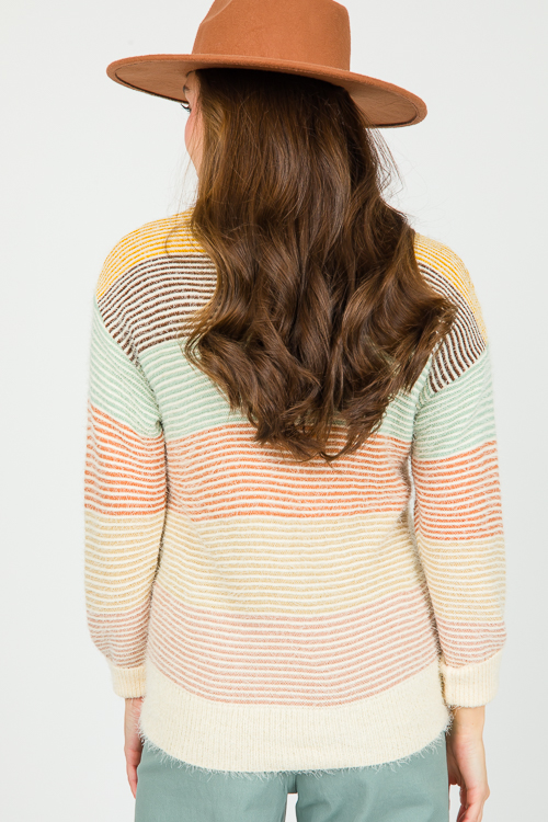 Eyelash Multi Stripe Sweater